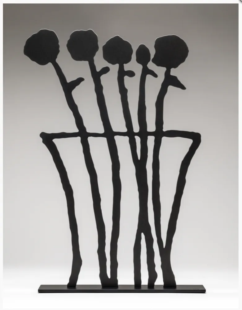 Sem Técnica Baechler - Black Flowers Sculpture