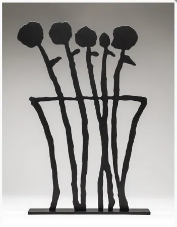 Sem Técnica Baechler - Black Flowers Sculpture