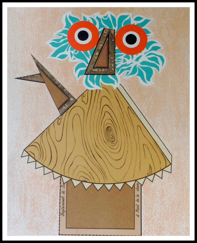 Litografia Baj - Composition Figurative