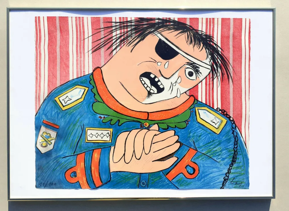 Litografia Baj - Dayan