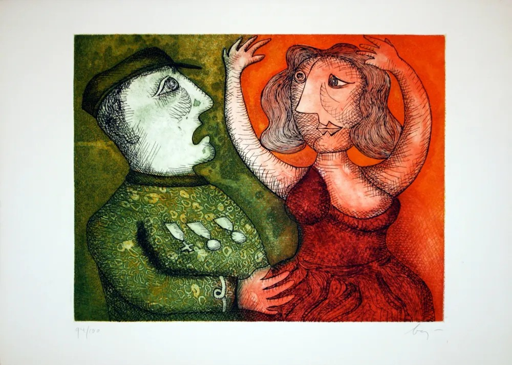 Gravura Baj - Generale con la sua favorita