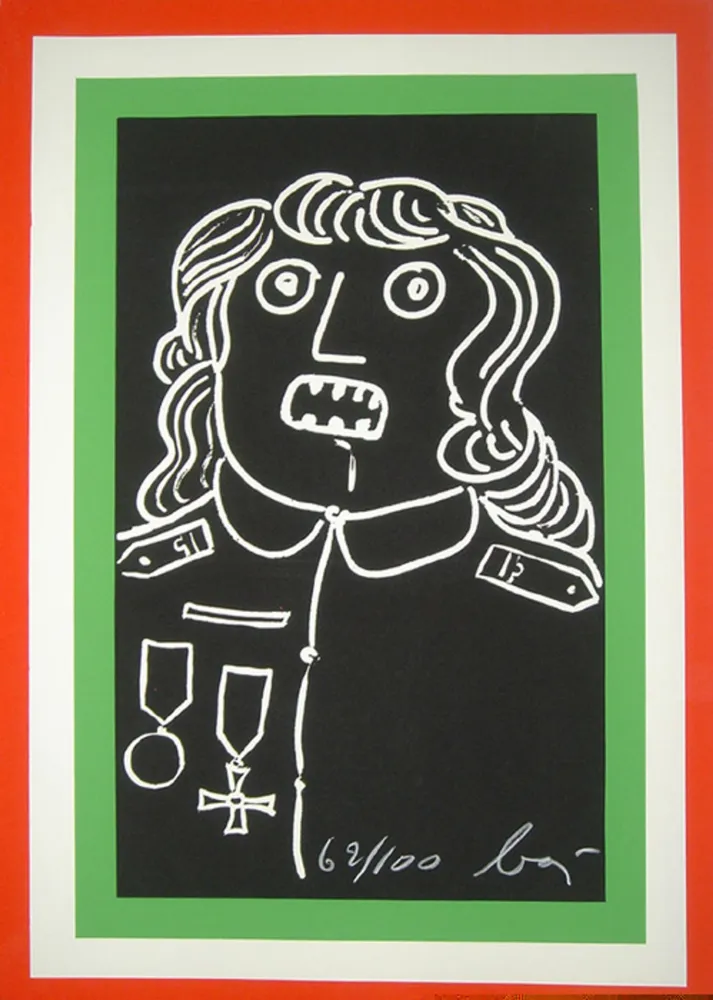 Múltiplo Baj - Manifesto per la mostra Enrico Baj, Palazzo dei Diamanti, Ferrara