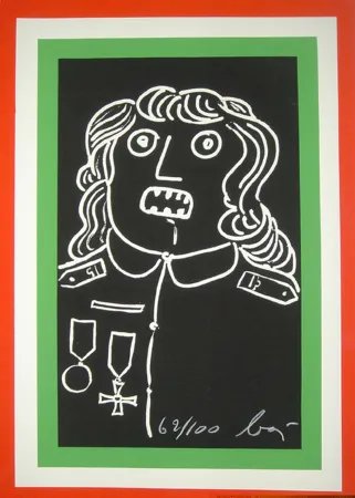 Múltiplo Baj - Manifesto per la mostra Enrico Baj, Palazzo dei Diamanti, Ferrara