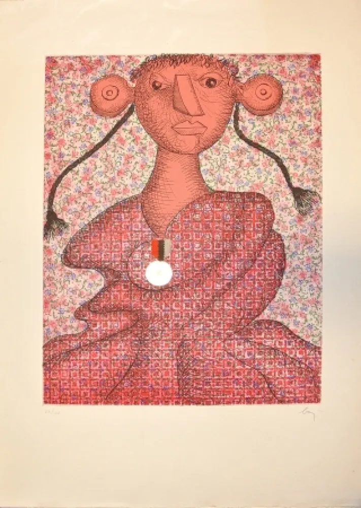 Gravura Baj - Marguerite d'Angouleme, Reine de Navarre