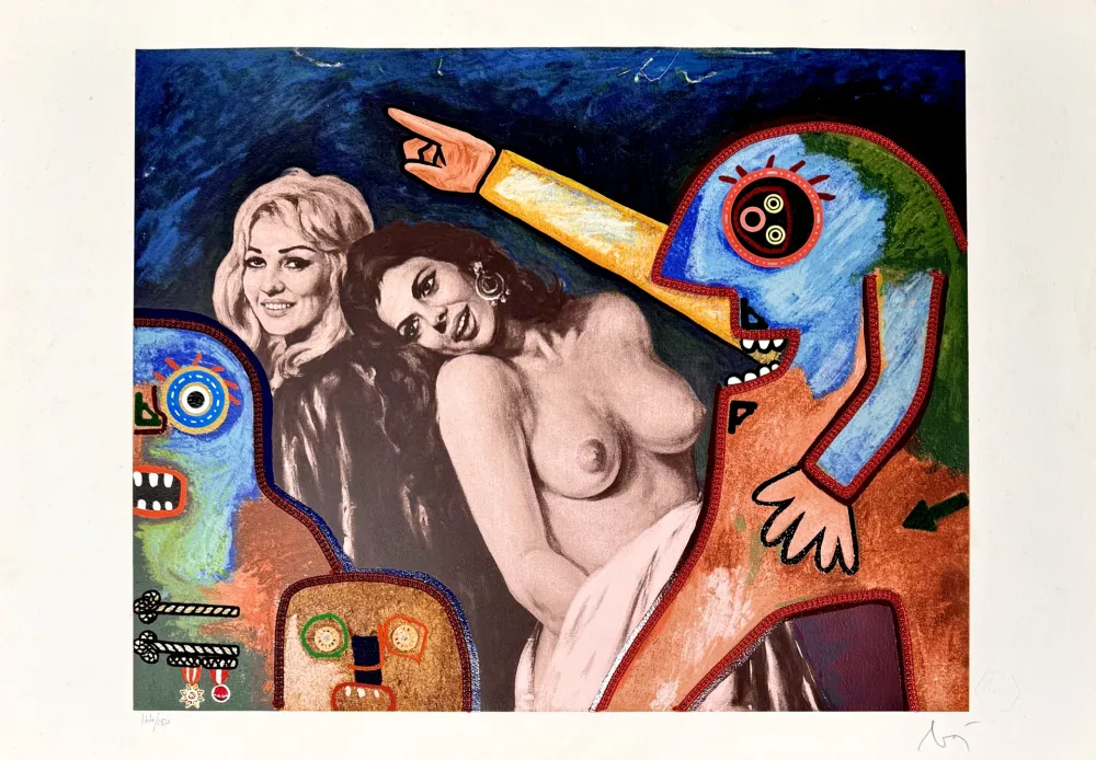 Múltiplo Baj - Ninon de Lenclos e Eleonora di Navarra sorprese dal Duca di Enghien