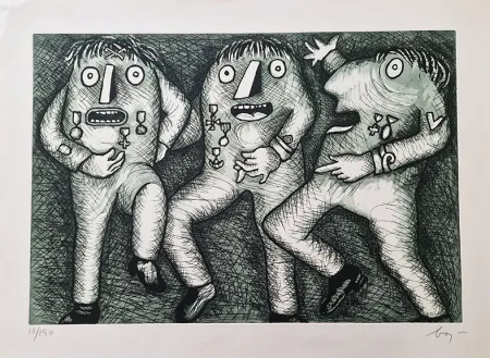 Água-Forte Baj - Nixon parade III