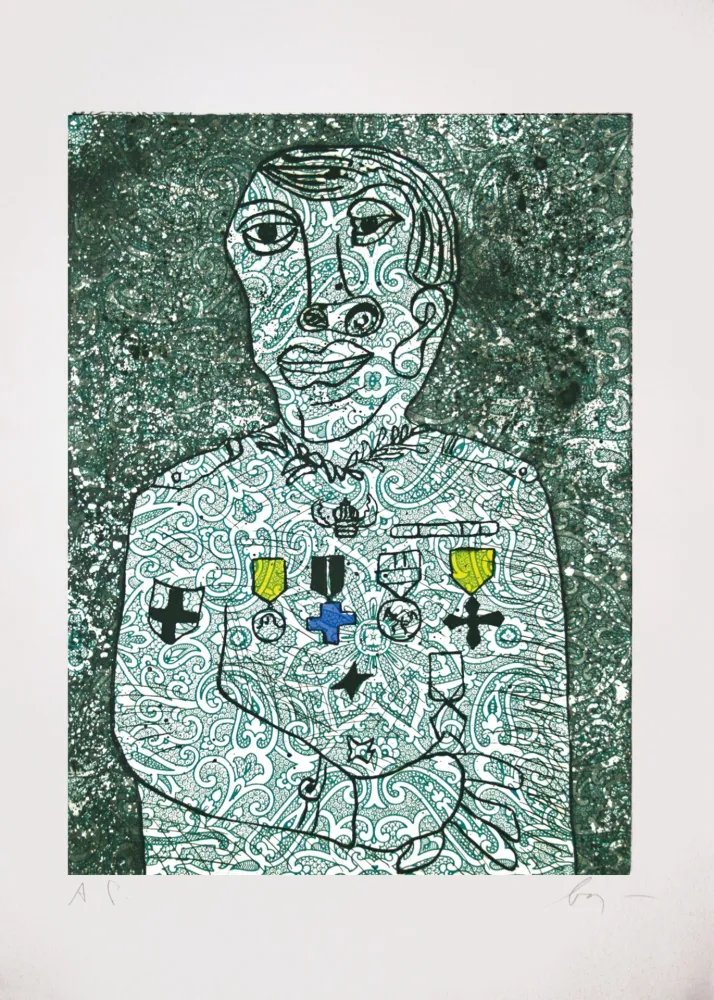 Gravura Baj - Personnage de guerre