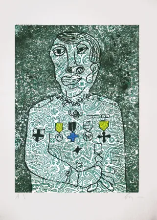 Gravura Baj - Personnage de guerre