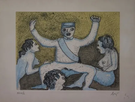 Litografia Baj - Senza titolo