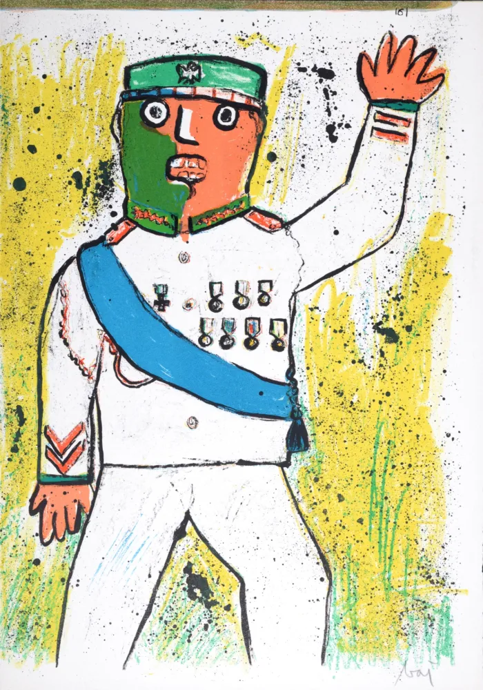 Litografia Baj - Universe in Man, 1964 (Hand-signed)