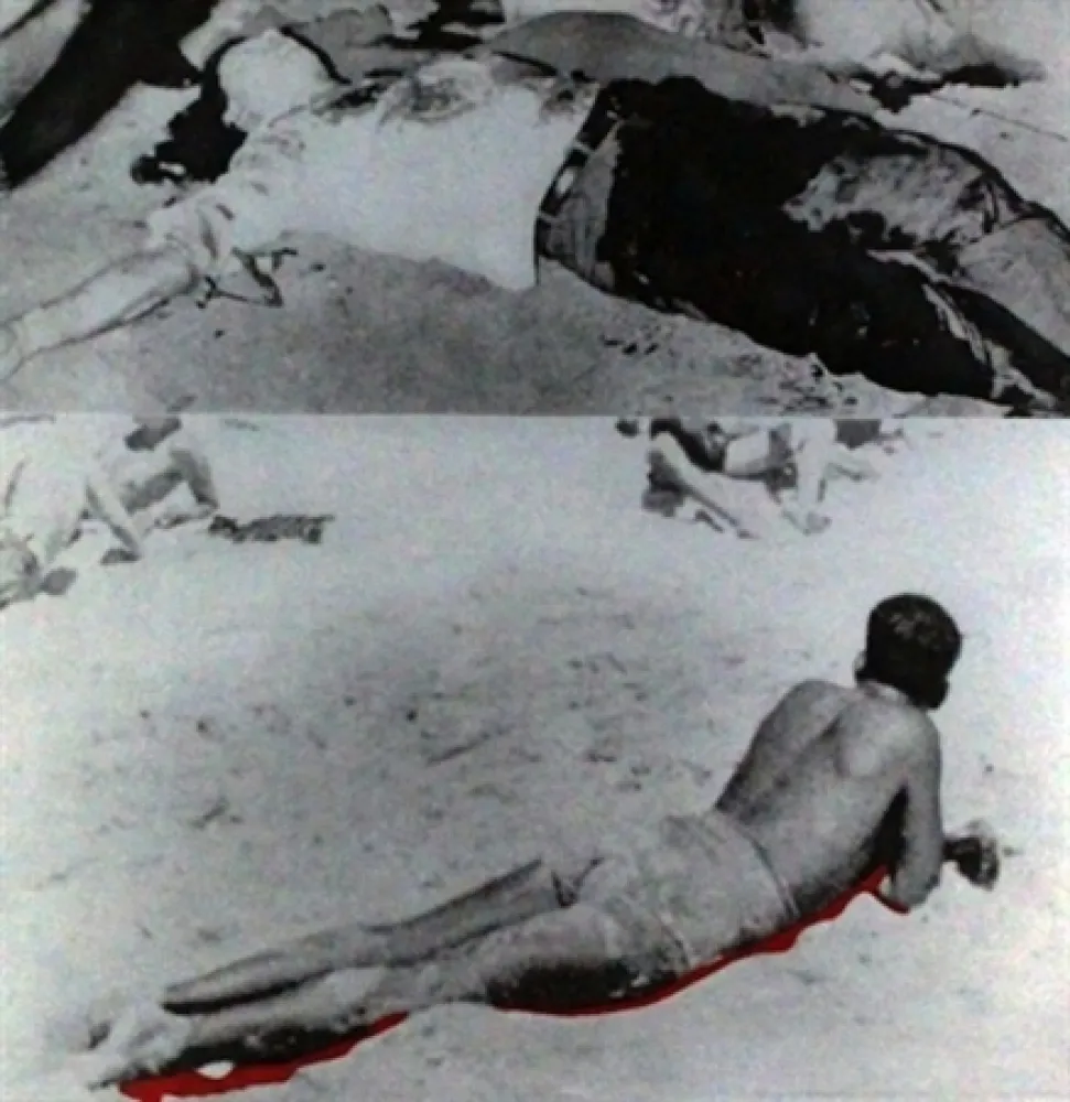Água-Tinta Baldessari - Two Figures (One with Shadow), from The Hegel's Cellar portfolio