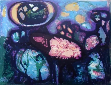 Litografia Balle - Gloedende vaekst (Glowing growth)