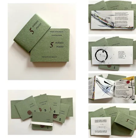 Livro Ilustrado Baltazar - 5 POÈMES, Pierre-André Benoit - 5 ENCRES ORIGINALES, Julius Baltazar (2016)