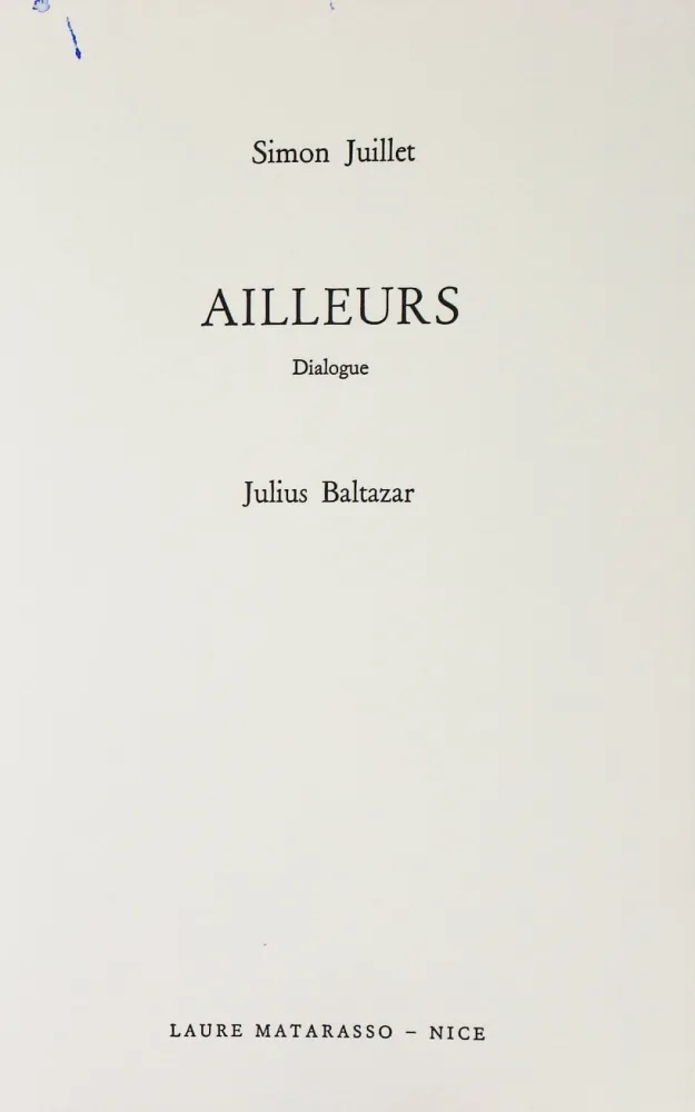 Livro Ilustrado Baltazar - Ailleurs