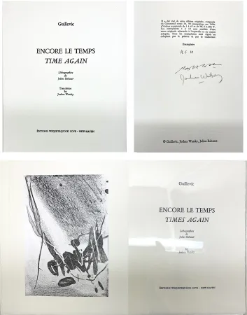 Livro Ilustrado Baltazar - Guillevic : ENCORE LE TEMPS / TIME AGAIN