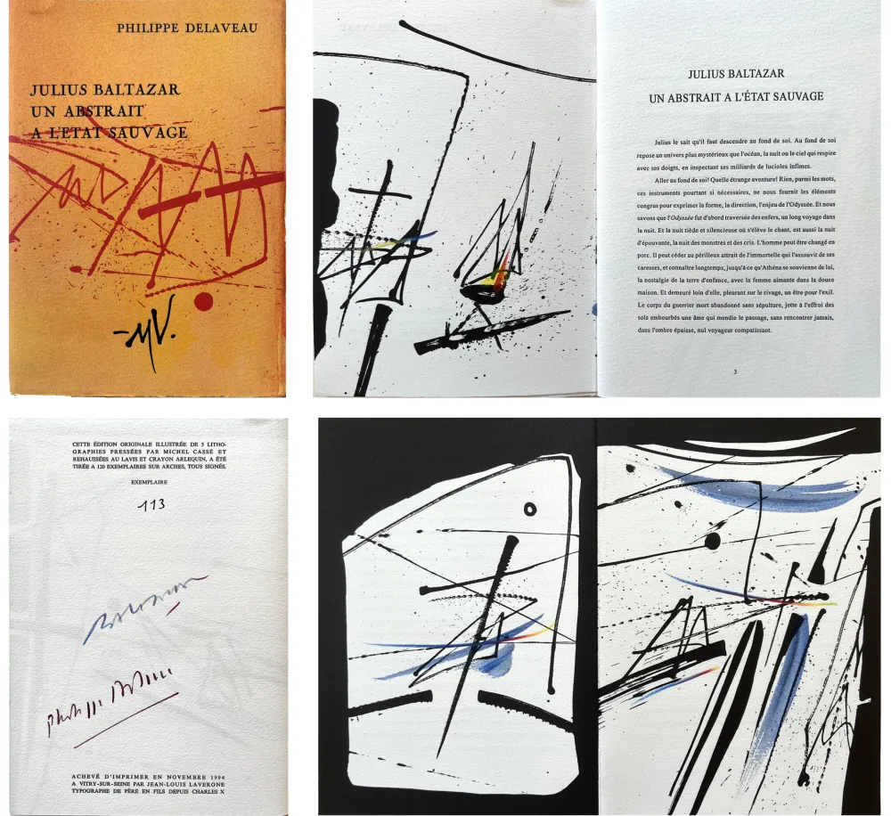 Litografia Baltazar - P. Delaveau: JULIUS BALTAZAR UN ABSTRAIT A L'ETAT SAUVAGE