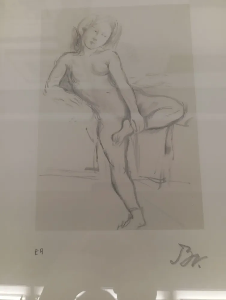 Litografia Balthus - Desnudo sentado