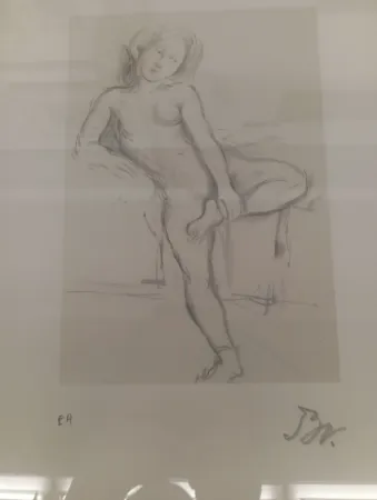 Litografia Balthus - Desnudo sentado
