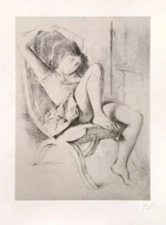 Litografia Balthus - JEUNE FILLE