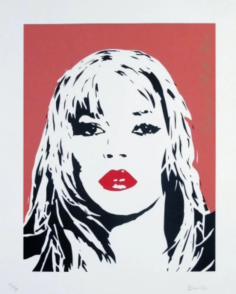 Serigrafia Bambi - Kate Moss (Rasberry)