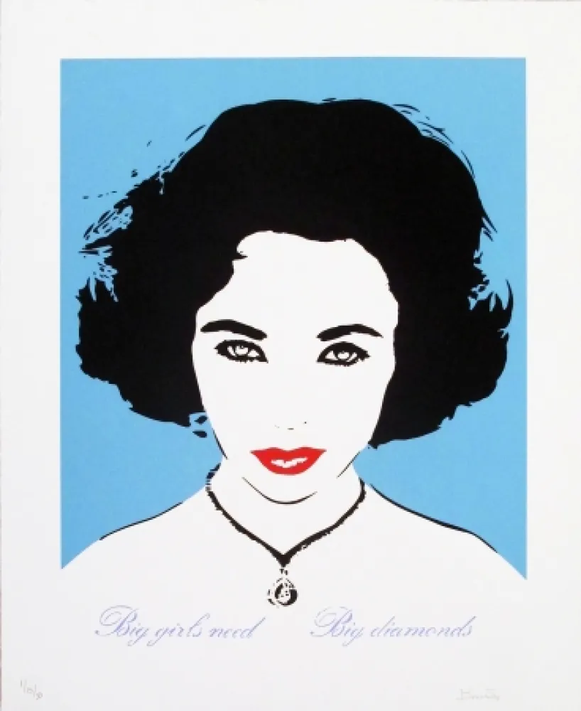 Serigrafia Bambi - Liz Taylor (Light Blue)