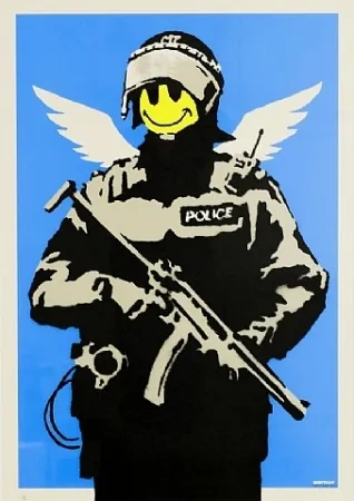 Serigrafia Banksy - Flying Copper
