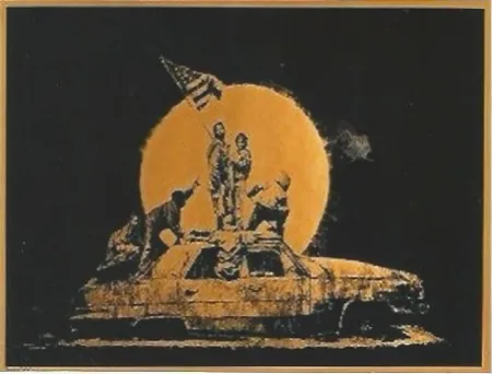 Serigrafia Banksy - Gold Flag 