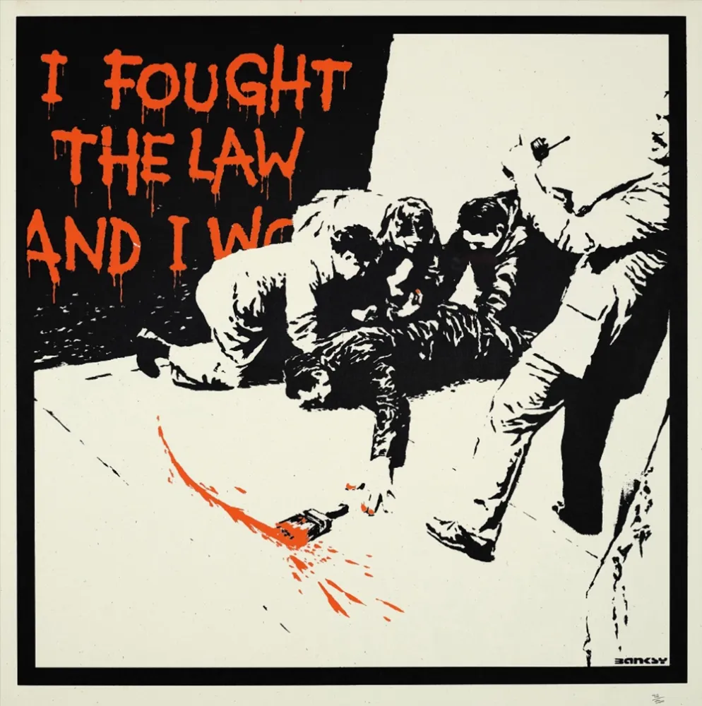 Serigrafia Banksy - I FOUGHT THE LAW