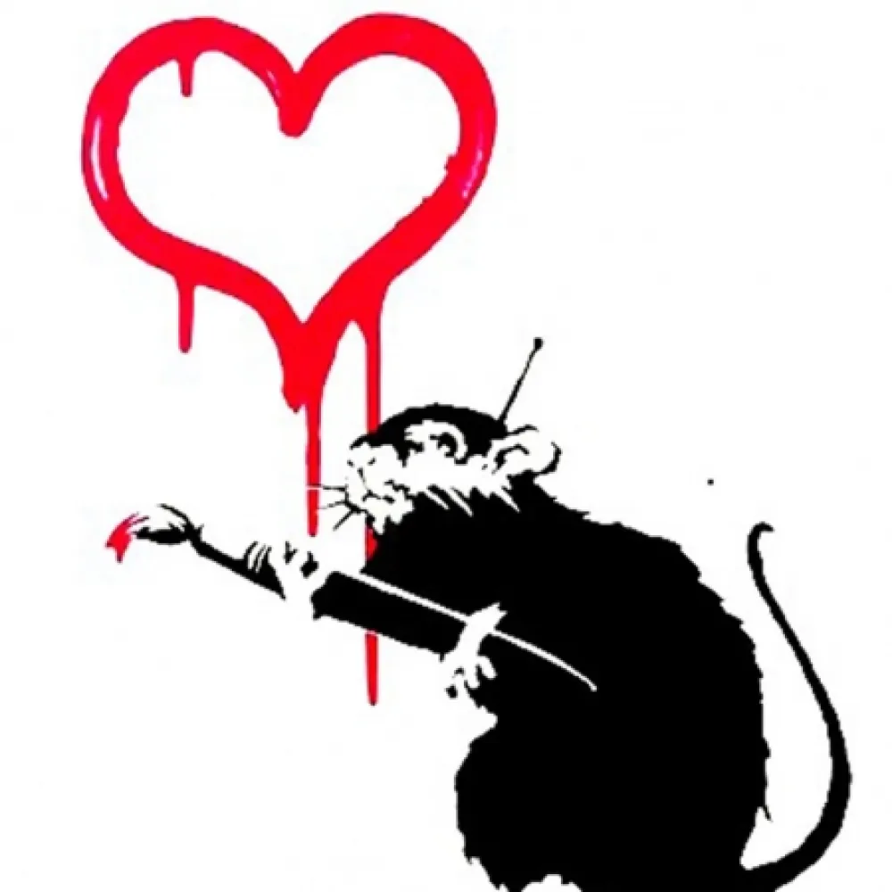 Serigrafia Banksy - Love Rat