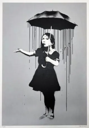 Serigrafia Banksy -  Nola Grey Rain