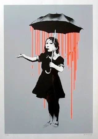 Serigrafia Banksy - Nola (Orange Rain)
