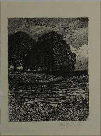 Gravura Bantau - Untitled (idyllic landscape)