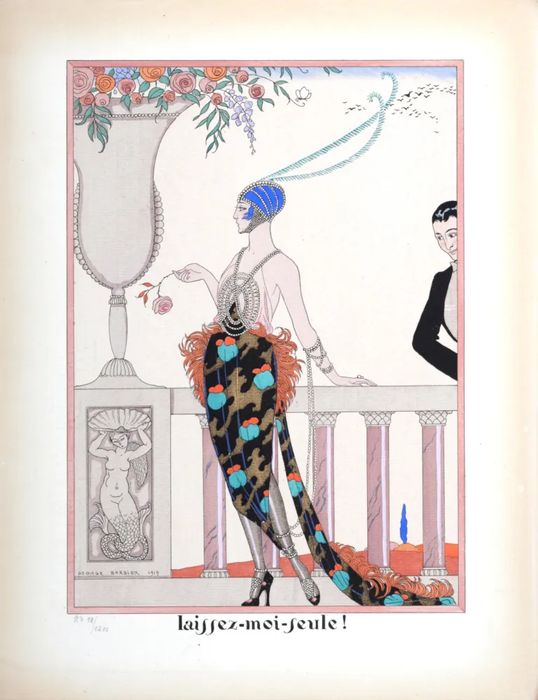 Estêncil Barbier - Laissez-moi-Seule!, C. 1919