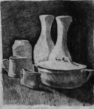 Água-Forte Barbisan - Natura morta