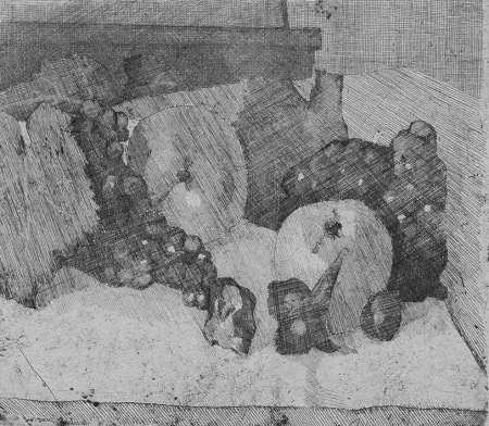 Água-Forte Barbisan - Natura morta con uva e fichi