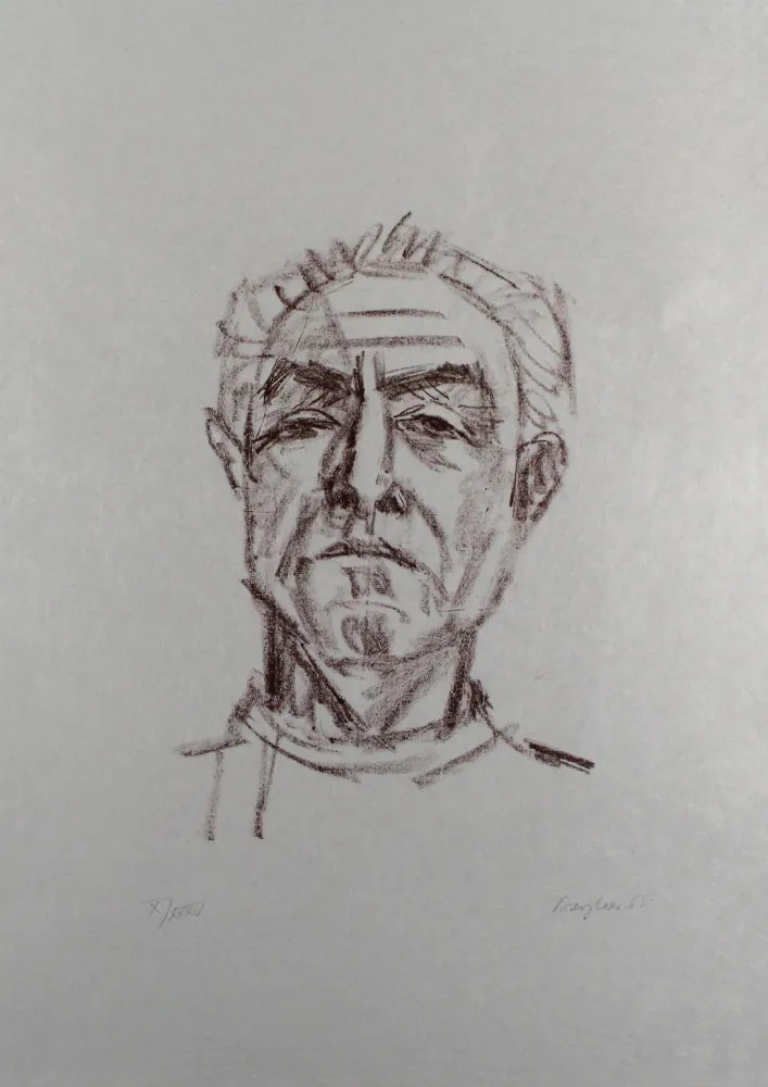 Litografia Bargheer - Selbstbildnis