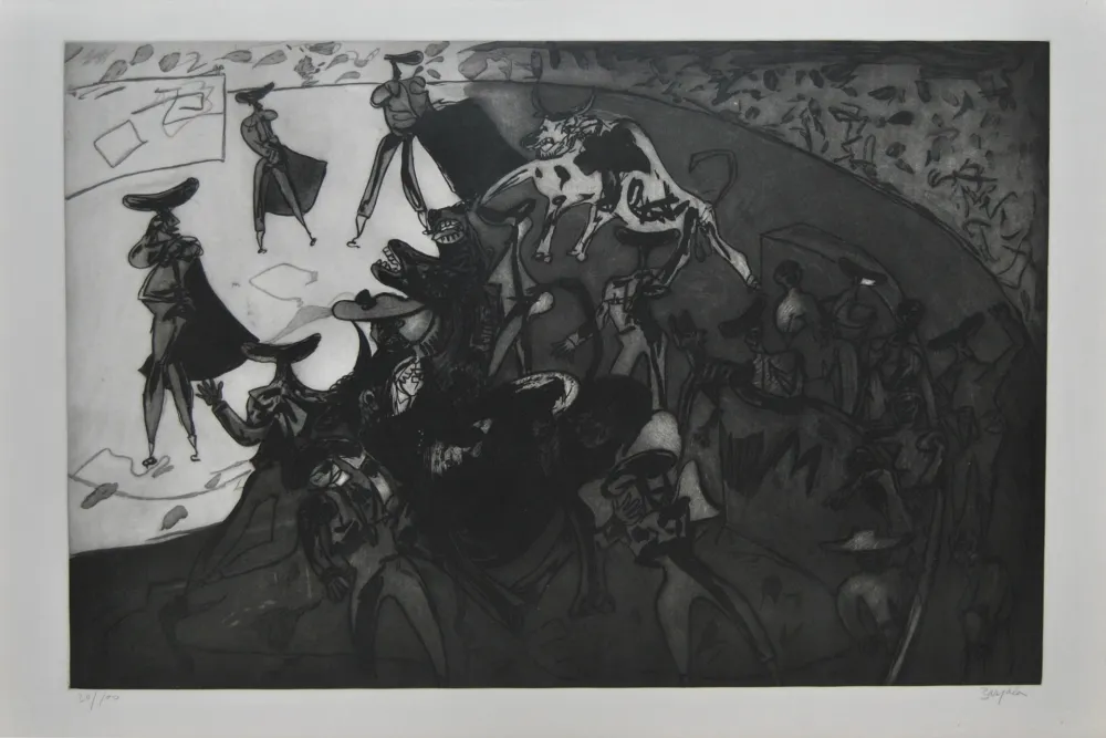 Água-Forte E Água-Tinta Barjola - Tauromaquia - Sol y sombra