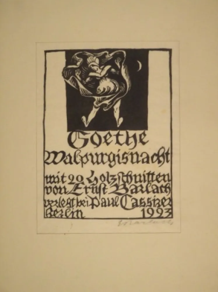 Xilogravura Barlach - GOETHE, J. W. von. Walpurgisnacht.