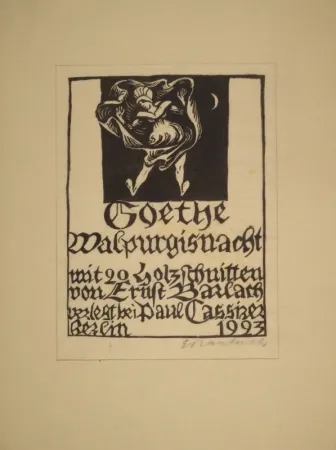 Xilogravura Barlach - GOETHE, J. W. von. Walpurgisnacht.