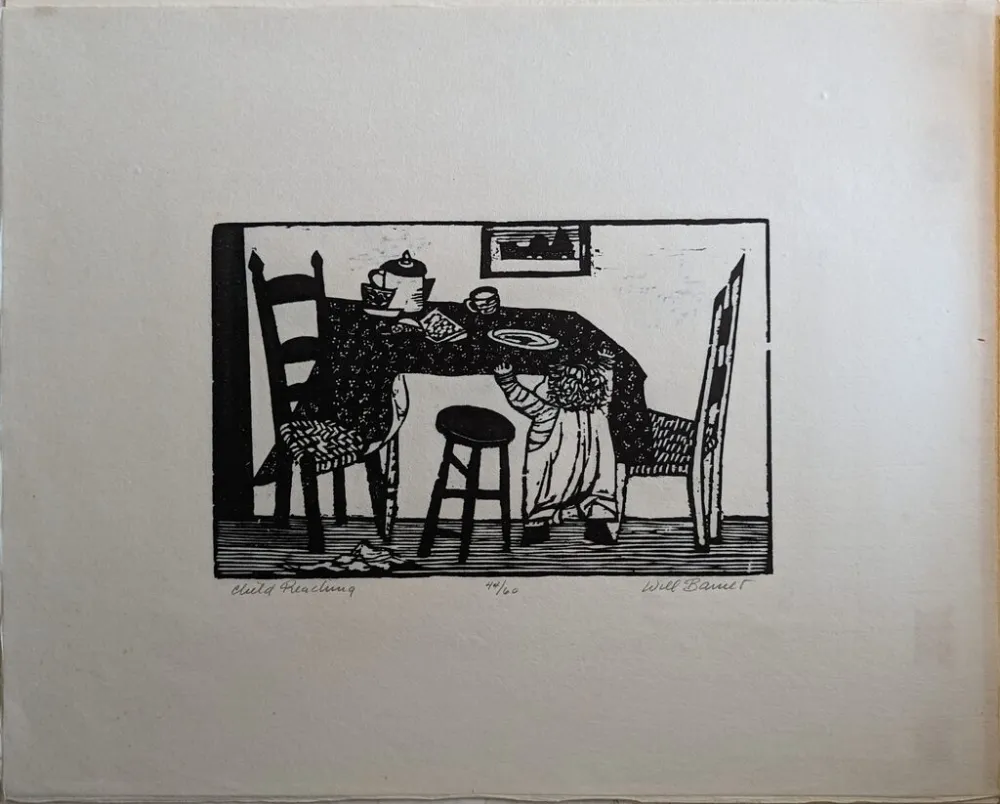 Xilogravura Barnet - Child Reaching
