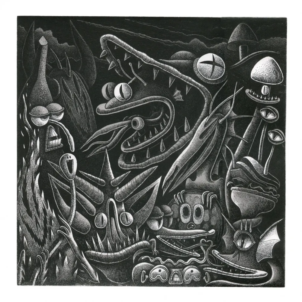 Gravura Barrome Forgues - LE SERPENT DES SABLES S'EST TROMPE DE FILM 