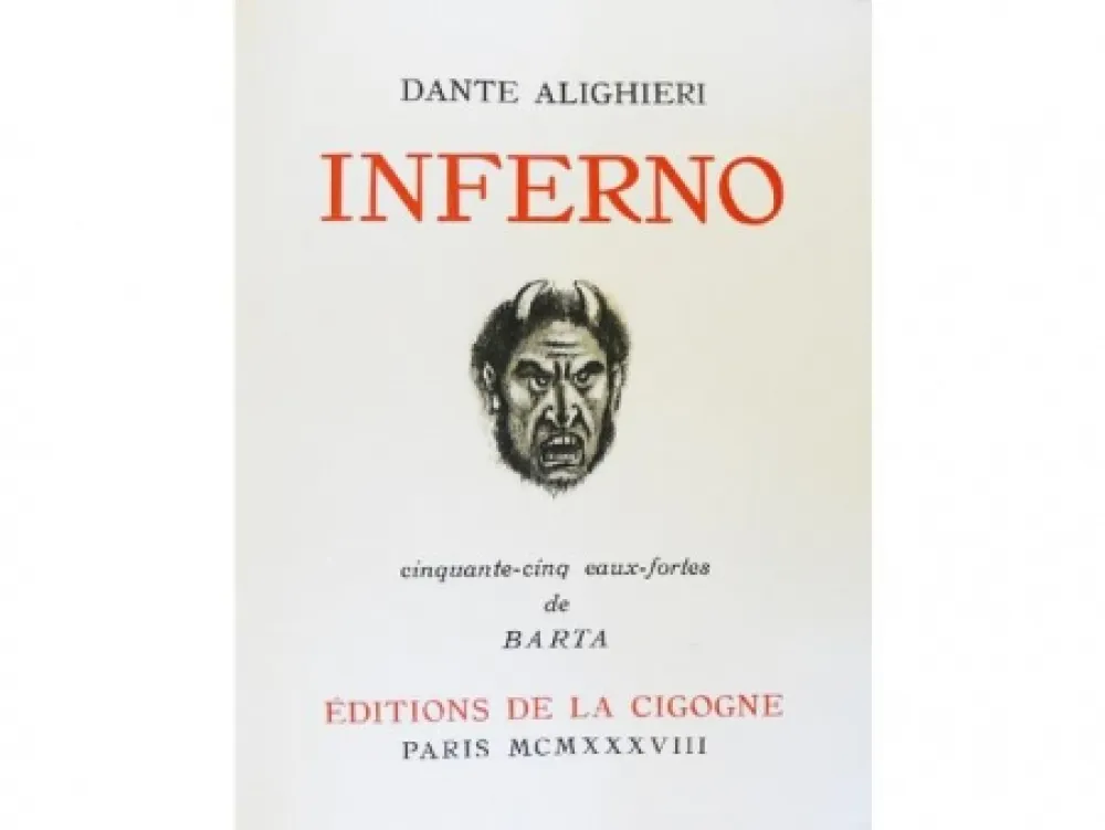 Livro Ilustrado Barta - Inferno.  Cinquante-cinq eaux-fortes de Barta.