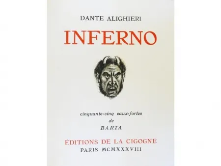 Livro Ilustrado Barta - Inferno.  Cinquante-cinq eaux-fortes de Barta.