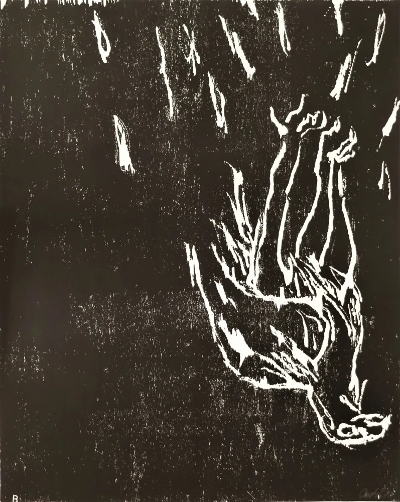 Xilogravura Baselitz - Adler (Eagle)