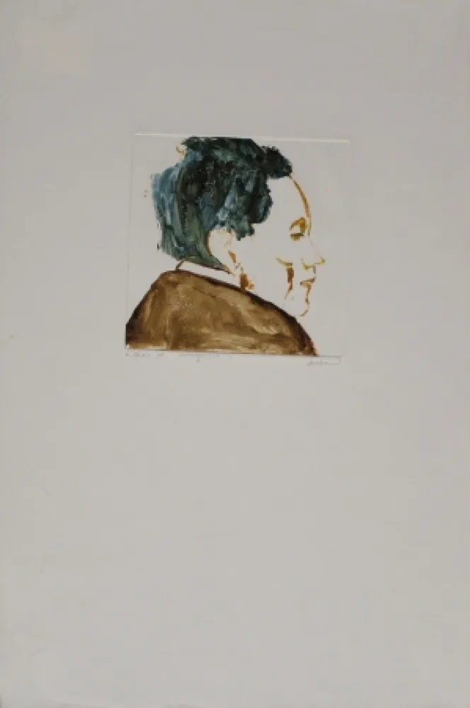 Monotipia Baskin - Egon Schiele
