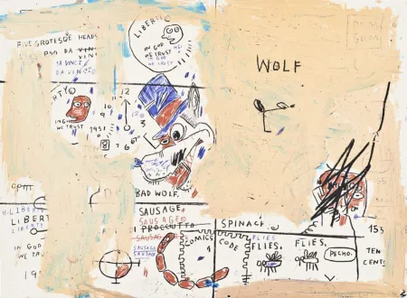 Serigrafia Basquiat - Wolf Sausage