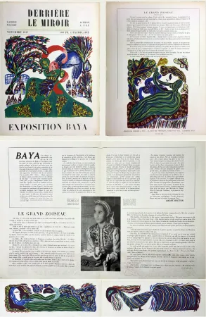 Livro Ilustrado Baya - Derrière le Miroir n° 6. BAYA. 6 lithographies en couleurs (( pour l'exposition de 1947 à la Galerie Maeght) TIRAGE ORIGINAL