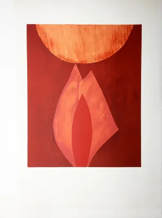 Litografia Bazaine - AFF AVT MAM (BLASONS). Lithographie originale de 1975.