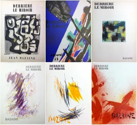 Livro Ilustrado Bazaine - DERRIÈRE LE MIROIR. BAZAINE. Collection complète des 6 volumes de la revue DERRIÈRE LE MIROIR consacrés à Jean Bazaine (parus de 1949 à 1975).