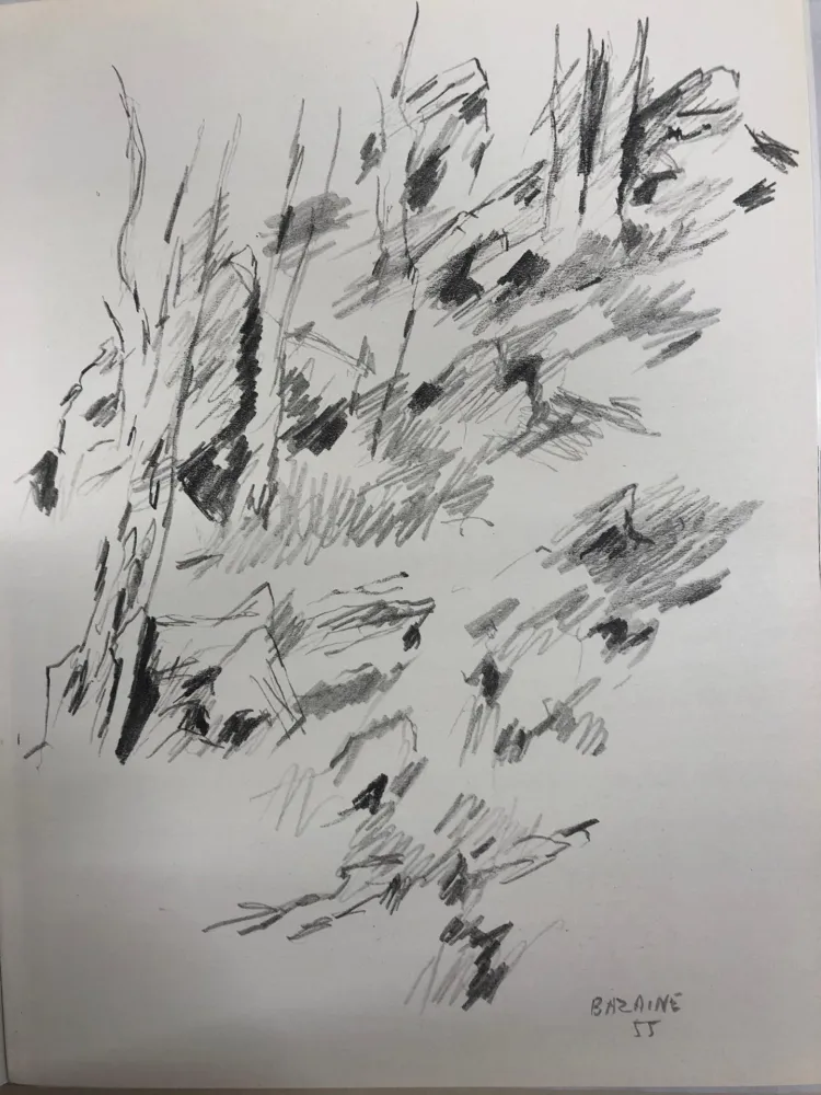 Litografia Bazaine - Dessin 1955